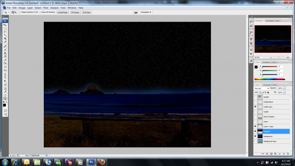 Creation of Moonlit night: Step 6